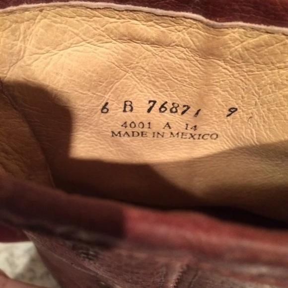 Frye Phillip harness vintage style ankle boots 6